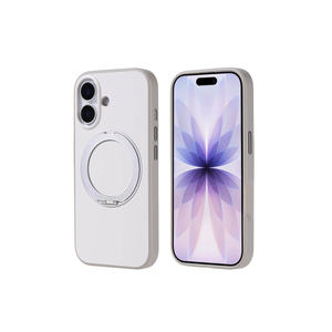 Funda Protectora de Silicona Gris Compatible con M-Safe para iPhone 14 Plus, Estilo Ins, con Soporte, Protección para Teléfono - Product Image 1