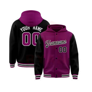 Chaqueta Varsity con Capucha y Diseño de Etiqueta Personalizada de Alta Calidad de Ryan Pro Gear, Cuello Alto, Transpirable, Suministro de Fábrica - Product Image 3