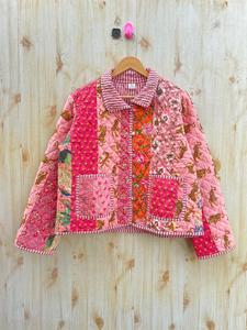 แจ็กเก็ตผ้าฝ้ายโบฮีเมียนลายดอกไม้, เสื้อโค้ทกันซ้ำได้สำหรับฤดูใบไม้ร่วงฤดูหนาว - Product Image 4