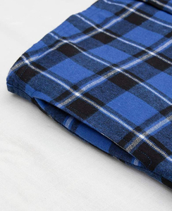 Chemises en flanelle pour hommes de haute qualité en polyester/coton, col roulé, uni, manches longues, coupe régulière, séchage rapide, respirant - Product Image 2