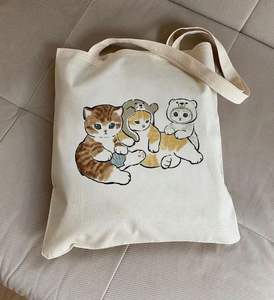 MITVN <b>Medium</b> <b>Size</b> Fashionable Customized Printed Logo Canvas Shopping <b>Bag</b> Simple Cartoon Style - Product Image 2