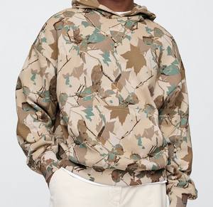 300g poliéster/algodón polar pulóver con capucha para hombres invierno Casual Regular Fit Color sólido secado rápido transpirable ácido lavado crudo - Product Image 4