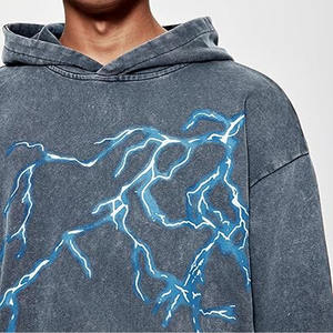 Sweat-shirts surdimensionnés de haute qualité avec strass personnalisés, streetwear pour hommes, sweat-shirt de marque, téléchargé par Dress Sports - Product Image 4