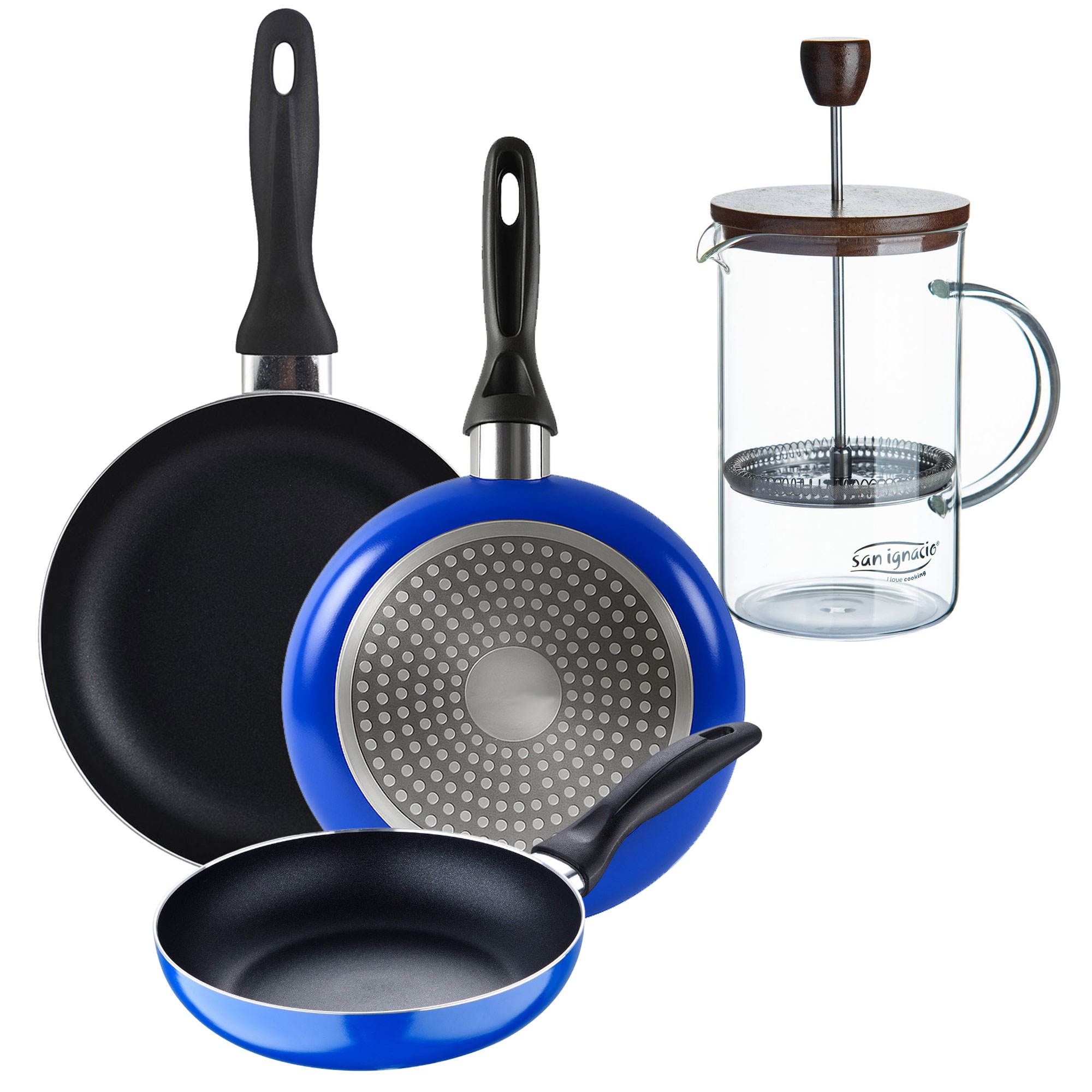 สีน้ำเงินและสีดำ