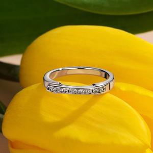 Jeulia Custom Engraved Eternal Unity <b>Locket</b> Ring for Women-Rose Gold Plated Zircon Wedding Band - Product Image 6