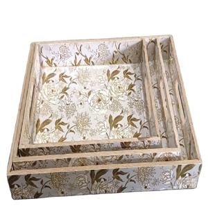 Nouveau plateau de service en incrustation MDF de qualité supérieure et de bonne couleur plateau de service en incrustation d'os - Product Image 3