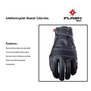 Guantes de Motocicleta de Cuero para Hombre, Ropa Deportiva, Nivel 2 de Protección de Seguridad, Impermeables y Resistentes al Viento - Product Image 3