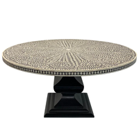 Support à gâteau de haute qualité, antique, électroplaqué, avec incrustation d'os, base en bois, base pilier, pour décorations de fêtes d'anniversaire et de mariage, prix de gros J