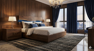 Tête de lit en bois et résine époxy faite à la main SACK |   Meubles de chambre à coucher modernes et luxueux, tête de lit en bois de rivière en résine époxy personnalisée, luxe - Product Image 2