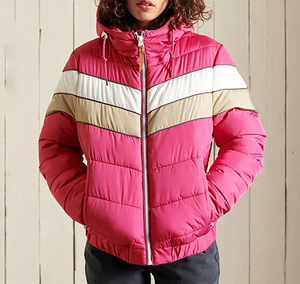 Chaqueta acolchada superventas para mujer, chaqueta acolchada de ajuste relajado a la moda de invierno con cuello vuelto con capucha, chaqueta de mujer 2025 - Product Image 2