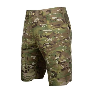 Pantalones Cortos Cargo de Lona Vintage de Alta Calidad para Hombre, Cintura Alta, Cierre con Cordón, Antiarrugas, Transpirables, Diseño Sólido - Product Image 2