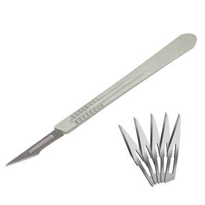 Mango de Bisturí Quirúrgico de Acero Inoxidable Ligero de Alta Calidad No. Instrumento Médico de Precisión 3/4/7, Desmontable, Manual, BSZ - Product Image 4