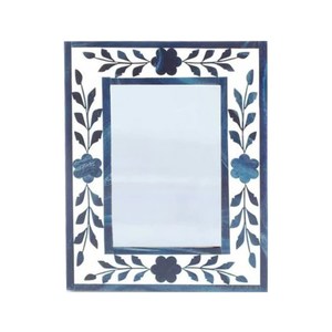 Custom Blue Bone Indian Photo <b>Frame</b> All Sizes Available with Curving <b>Square</b> Patterns Unique and Stylish Picture <b>Frame</b> - Product Image 6
