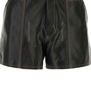 High Quality Fashion Trendy Wear <b>Men</b> <b>Leather</b> <b>Shorts</b> New Zipper For Custom Color At Cheap Price <b>Men</b> <b>Leather</b> <b>Shorts</b> - Product Image 5