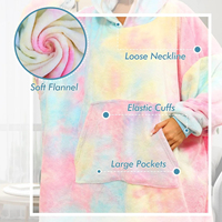 Oversized Koreaans geweven quilted deken-hoodie voor dames, luxueus zacht, milieuvriendelijk, draagbaar fleece sweatshirt met landschapspatroon