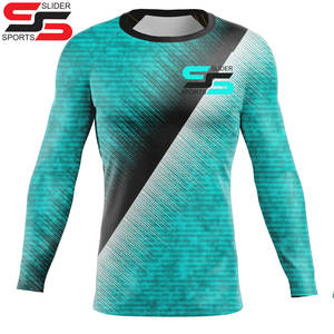 Usine en gros de haute qualité Jiu Jitus MMA Rash Guard à manches longues personnalisé Sublimation imprimé Compression Rash Guard pour hommes - Product Image 1