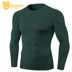 Jogging Wear Men's Gym Sports Verano Camiseta de compresión de manga corta Ropa para correr Yoga Fitness Tight Active Top para hombres - Product Image 1