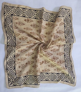 Cotton Hand Block Print <b>Bandana</b> Stylish Scarf for Him & Her Cotton Neck Scarf Boho Soft Cotton <b>Bandana</b> Cotton Neckerchief - Product Image 3