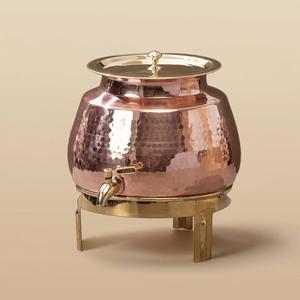 Distributeur d'eau en cuivre classique Stockage non toxique ayurvédique pour l'eau potable avec robinet - Product Image 2