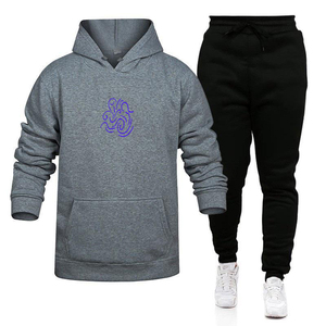 Venta al por mayor 100% algodón hombres Jogger Conjunto personalizado sudaderas con capucha con patrón 3D invierno Etiqueta Privada chándal en blanco - Product Image 4
