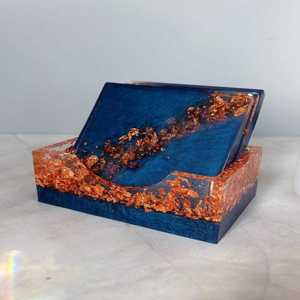 Posavasos de resina hechos a mano con diseño floral pétalos incrustados esteras de epoxi perfectas para mesa de oficina en casa y regalos reflexivos - Product Image 1