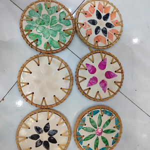 Plateau de service de restauration rapide écologique plateau d'incrustation d'os en rotin serveur de plateau pour hôtels maison cuisine utilisation en gros dans d'autres événements - Product Image 2