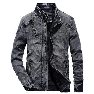 Vestes en jean décontractées pour hommes, col montant, nouvelle mode streetwear, haute qualité, poches respirantes, grande taille, imperméable, réversible - Product Image 1