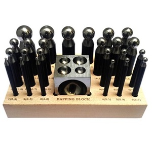 <b>Doming</b> Punches and Block 2.1/2" X 2.1/2" X 2.1/2" (25 Pcs. Set) - Product Image 1