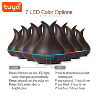 Diffuseur d'huiles essentielles intelligent Tuya WiFi 400 ml pour appareils électroménagers, contrôle vocal Alexa Google, minuterie PST-1522YN