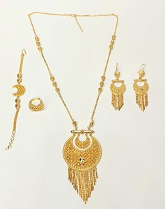 Nuevo conjunto de collar con colgante de mujer chapado en oro de 24 quilates a la moda, joyería fina de estilo árabe para bodas y fiestas - Product Image 6