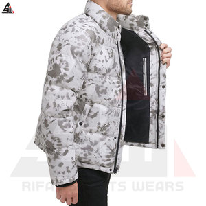 New Style Customized Winter Bubble <b>Jacket</b> for Men High Quality Sublimation Transfer Print Custom Logo Design Cotton Blend - Product Image 3