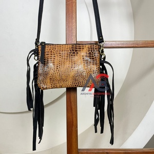 กระเป๋าหนังวัวแท้สำหรับผู้หญิง, กระเป๋าหนังใบเล็กกระเป๋าหนังจระเข้มีลายไม่ซ้ำใครทันสมัย - Product Image 1