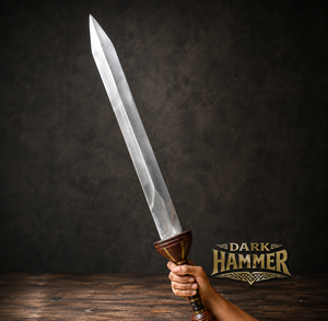 Espada Gladius, Espada Decorativa de Estilo Romano Histórico con Mango de Madera Ornamentado y Funda Negra - Product Image 3