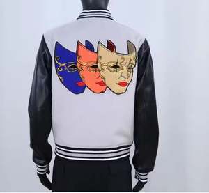 Low MOQ Plus Size Unisex College Jackets Custom Logo Blank Varsity Jacket <b>Shearing</b> Custom Plain Letterman Stand Collar Winter - Product Image 2