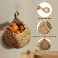 Groothandel Hangende Fruitmand Bohemian Muur Gemonteerde Groentemand Voor Keuken Aardappel Ui Knoflook Plant Houder