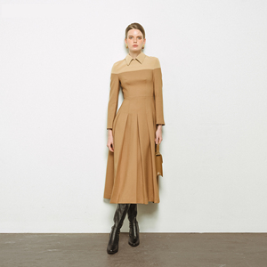 Vestido MIDI plisado HADIE, embalaje personalizado de fabricante de Vietnam, alta calidad, antiarrugas, transpirable, elegante, 60% viscosa - Product Image 3