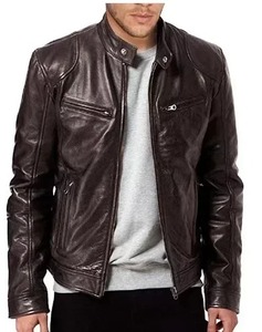 Chaqueta de cuero personalizada de alta calidad para hombre, ropa de invierno informal con tela de lona de diseño de moda, novedad de 2025 - Product Image 4