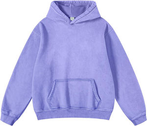 Sweat-shirt à capuche vintage 100% coton pour hommes Sweat-shirt polaire surdimensionné délavé à l'acide pour Streetwear Couples Sweat à capuche - Product Image 6