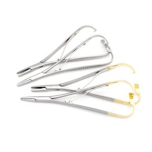 Pinzas portagujas Mathieu Manual de acero inoxidable, pinzas de ligadura de sutura para conductores de agujas quirúrgicas reutilizables de primera calidad - Product Image 1