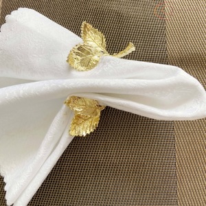 Anneaux de serviette en métal aluminium de qualité supérieure pour la décoration de table à manger Finition élégante Écologique Convient pour la maison Hôtel Mariage - Product Image 3