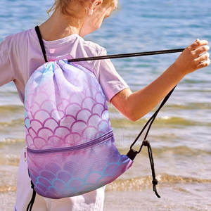 Bolsa con cordón ligera totalmente personalizada, bolsa con cordón transpirable de bajo precio a la venta - Product Image 6