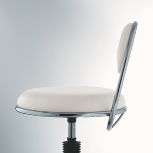 Modern <b>Salon</b> <b>Stool</b> Adjustable Height Hair Cutting Chair with Backrest Made in Italy - Product Image 2