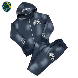 Nuevo Conjunto de Sudadera con Capucha y Pantalones Deportivos 2025, Diseño con Cierre y Corte Acampanado, Forro Polar Transpirable, Chándal de Algodón de Alta Calidad para Hombre - Product Image 3