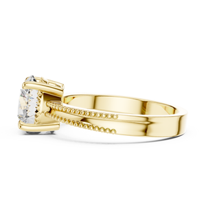 Anillo de Diamante Cultivado en Laboratorio de 3 Quilates, Oro de 14K, Anillo de Bodas con Engaste de Cuatro Puntas, EF VS1-2, Joyería Fina Personalizada por Harmonic Jewels - Product Image 3