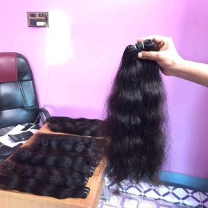 ผมต่อจากผมดิบแท้แบบไม่ผ่านการทำสารเคมีผมมนุษย์แบบสองชั้น - Product Image 4