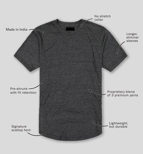 T-shirts 100% coton pour hommes Style formel Tissu tricoté Design uni - Product Image 5