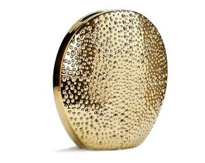 Mesa decorativa martillada de aluminio y Metal dorado moderno, accesorio de decoración de lujo para el hogar, florero de vidrio de cerámica, diseño de la India - Product Image 1