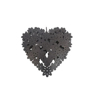 Adorno decorativo de pared de corazón colgante de Metal de hierro de aspecto elegante, Color gris para decoración del hogar y Navidad, hecho a mano a granel - Product Image 3