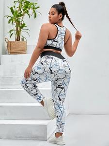 2025 nueva moda 2 piezas traje de Yoga al por mayor mujeres deportes Yoga conjuntos de cintura alta gimnasio Yoga traje para mujeres - Product Image 3