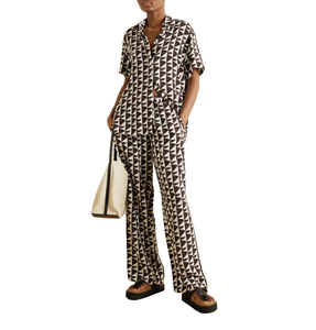 La mejor calidad, producto de alto acabado, Festival, telas especiales informales, conjunto de coordenadas de satén ruso (superior + inferior), precio al por mayor - Product Image 1